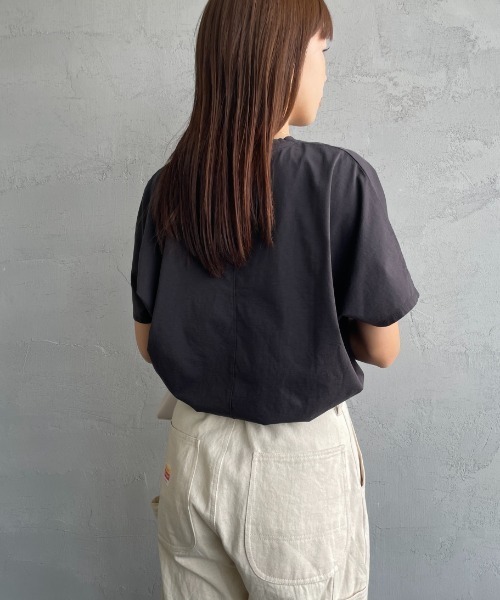 MICA&DEAL（マイカ＆ディール）の「[MICA&DEAL/マイカアンドディール] 別注 MITCHEL ロゴプリントTシャツ（Tシャツ/カットソー・レディース・チャコール/ホワイト/ブルー・F）」の17枚目の写真