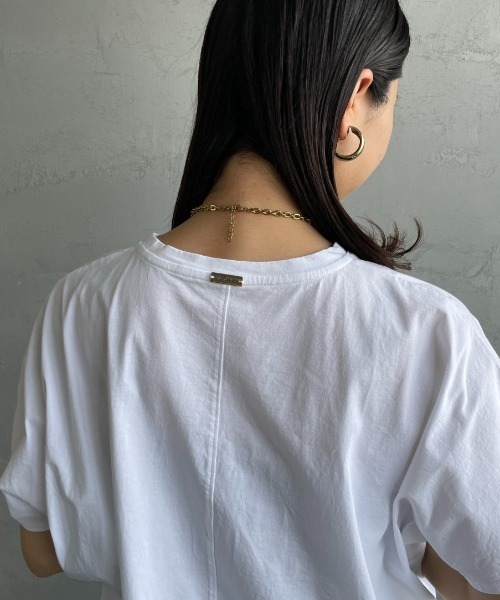 MICA&DEAL（マイカ＆ディール）の「[MICA&DEAL/マイカアンドディール] 別注 MITCHEL ロゴプリントTシャツ（Tシャツ/カットソー・レディース・チャコール/ホワイト/ブルー・F）」の14枚目の写真