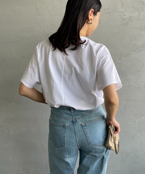 MICA&DEAL（マイカ＆ディール）の「[MICA&DEAL/マイカアンドディール] 別注 MITCHEL ロゴプリントTシャツ（Tシャツ/カットソー・レディース・チャコール/ホワイト/ブルー・F）」の7枚目の写真