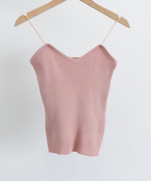dressadress　リブカップ付きキャミソール２枚　おまとめ売り セール】キャミソールトップス リブニットキャミ夏