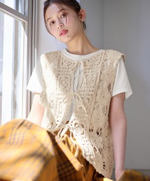 Viola e Viola（ヴィオラエヴィオラ）の「カギ針風前後２ＷＡＹベスト（ベスト）」