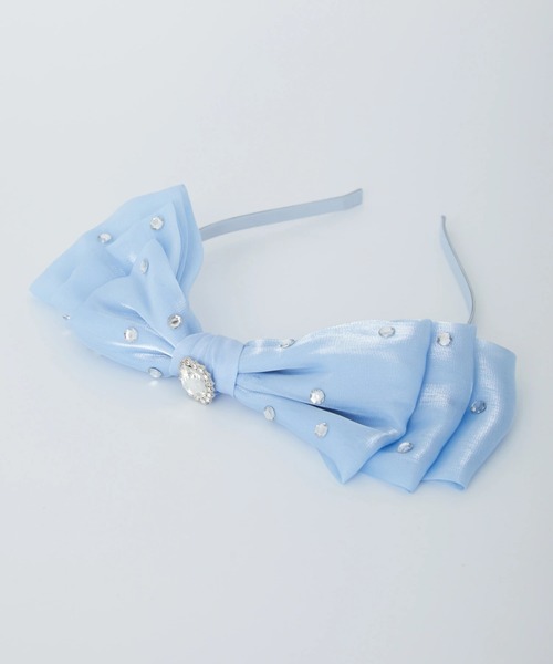 Ank Rouge(アンクルージュ)の「オーガンジーリボンカチューシャ(カチューシャ・レディース・ブルー・FREE)」の1枚目の写真