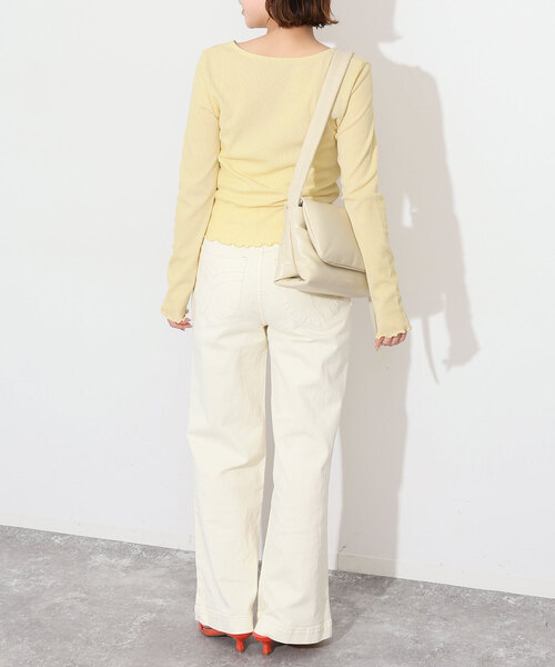 SLOBE IENA(スローブイエナ)の「ランダムテレコ ショートカーディガン(Tシャツ/カットソー・レディース・サックスブルー/イエロー・FREE)」の17枚目の写真