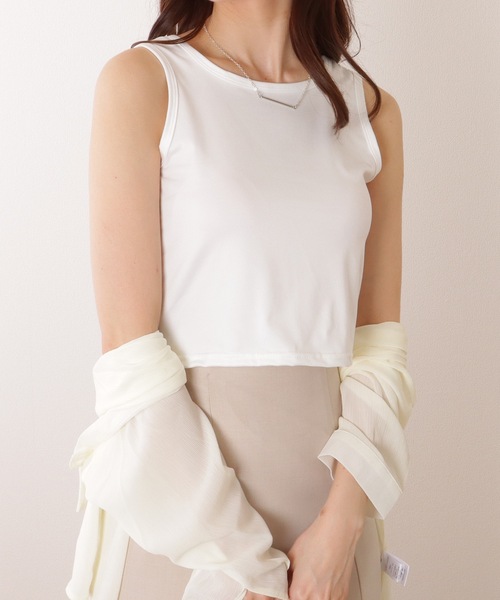 Lace Ladies(レースレディース)の「ソリッドカラー ベーシック ノースリーブ ハーフトップ(タンクトップ・レディース・グレー/ブラック/ホワイト・S/FREE)」の16枚目の写真
