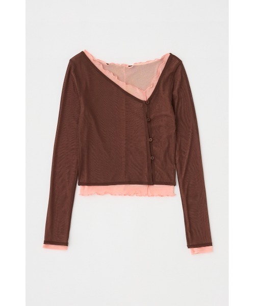 moussy シアートップス LAYERED ASSYMETRIC SHEER MOUSSY | LAYERED ASSYMETRIC SHEER トップス (Tシャツ