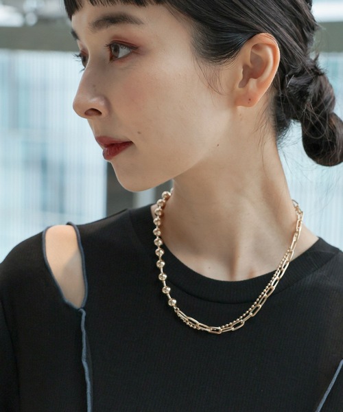 HARE（ハレ）の「MIXチェーンショートラリエット(HARE)（ネックレス・レディース・ゴールド/シルバー・FREE）」の11枚目の写真