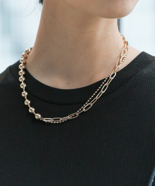 HARE（ハレ）の「MIXチェーンショートラリエット(HARE)（ネックレス・レディース・ゴールド/シルバー・FREE）」の13枚目の写真