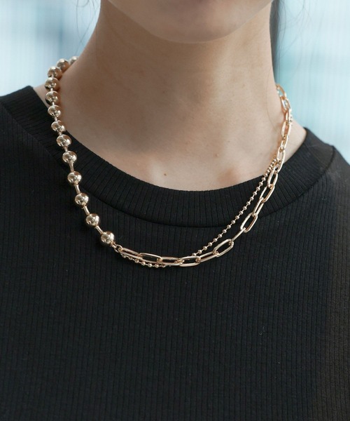 HARE（ハレ）の「MIXチェーンショートラリエット(HARE)（ネックレス・レディース・ゴールド/シルバー・FREE）」の14枚目の写真