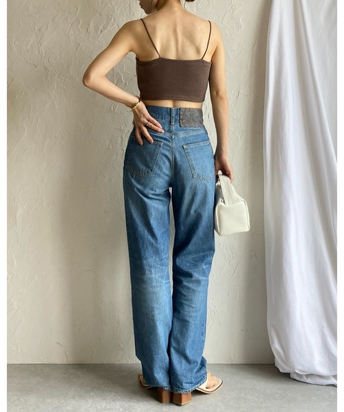 She's Closet(シーズクローゼット)の「カップ付きショート丈クロップドベアトップブラキャミソールトップス(キャミソール・レディース・ブラウン/ブラック/オフホワイト・FREE)」の7枚目の写真