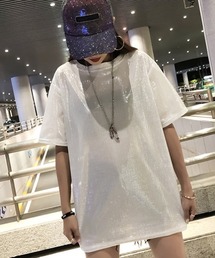 オーバーサイズ シャイニーTシャツ