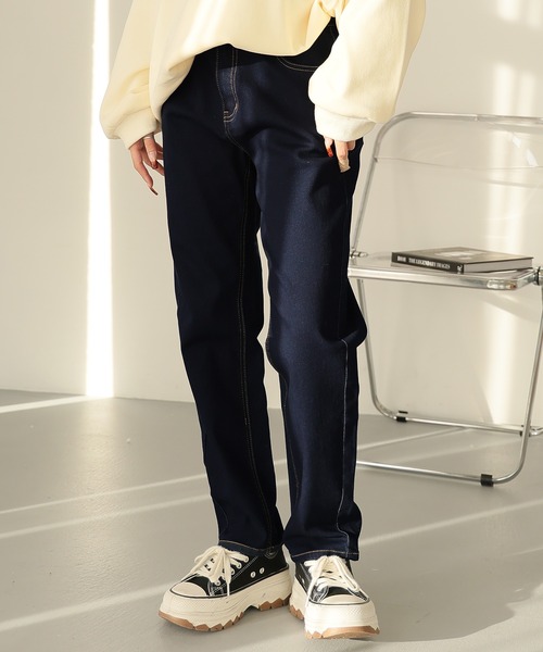 Doula Doula(ドゥーラドゥーラ)の「ハイウエストテーパードヴィンテージジーンズデニム(デニムパンツ・レディース・ブルー/ライトブルー/インディゴブルー・S/M/L)」の2枚目の写真