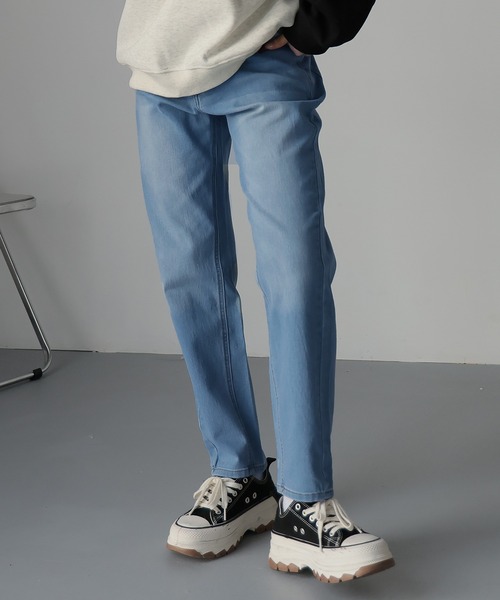 Doula Doula(ドゥーラドゥーラ)の「ハイウエストテーパードヴィンテージジーンズデニム(デニムパンツ・レディース・ブルー/ライトブルー/インディゴブルー・S/M/L)」の3枚目の写真