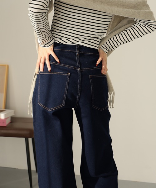 Doula Doula(ドゥーラドゥーラ)の「ハイウエストテーパードヴィンテージジーンズデニム(デニムパンツ・レディース・ブルー/ライトブルー/インディゴブルー・S/M/L)」の6枚目の写真