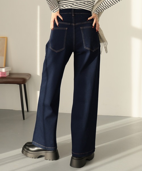 Doula Doula(ドゥーラドゥーラ)の「ハイウエストテーパードヴィンテージジーンズデニム(デニムパンツ・レディース・ブルー/ライトブルー/インディゴブルー・S/M/L)」の7枚目の写真