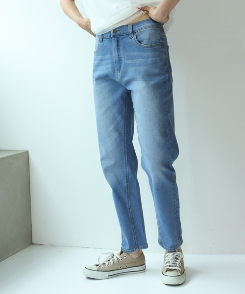 Doula Doula(ドゥーラドゥーラ)の「ハイウエストテーパードヴィンテージジーンズデニム(デニムパンツ・レディース・ブルー/ライトブルー/インディゴブルー・S/M/L)」の13枚目の写真