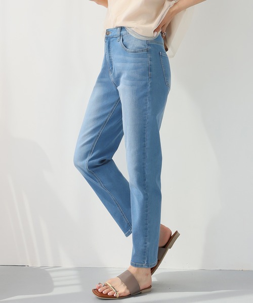 Doula Doula(ドゥーラドゥーラ)の「ハイウエストテーパードヴィンテージジーンズデニム(デニムパンツ・レディース・ブルー/ライトブルー/インディゴブルー・S/M/L)」の14枚目の写真