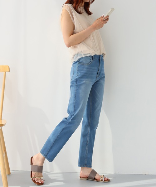 Doula Doula(ドゥーラドゥーラ)の「ハイウエストテーパードヴィンテージジーンズデニム(デニムパンツ・レディース・ブルー/ライトブルー/インディゴブルー・S/M/L)」の18枚目の写真