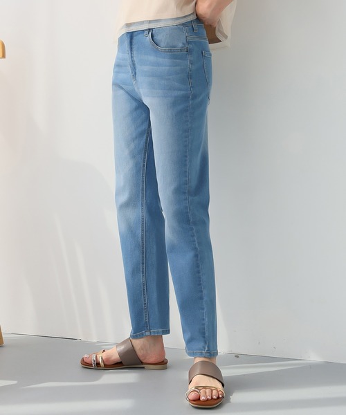 Doula Doula(ドゥーラドゥーラ)の「ハイウエストテーパードヴィンテージジーンズデニム(デニムパンツ・レディース・ブルー/ライトブルー/インディゴブルー・S/M/L)」の15枚目の写真