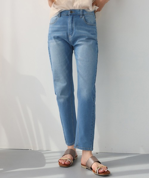 Doula Doula(ドゥーラドゥーラ)の「ハイウエストテーパードヴィンテージジーンズデニム(デニムパンツ・レディース・ブルー/ライトブルー/インディゴブルー・S/M/L)」の19枚目の写真