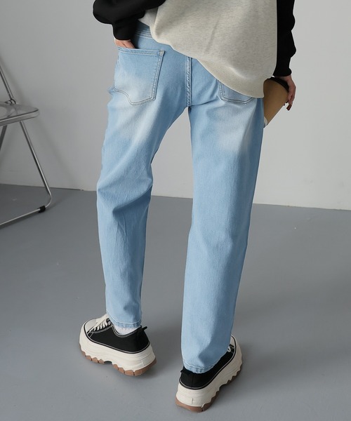 Doula Doula(ドゥーラドゥーラ)の「ハイウエストテーパードヴィンテージジーンズデニム(デニムパンツ・レディース・ブルー/ライトブルー/インディゴブルー・S/M/L)」の20枚目の写真