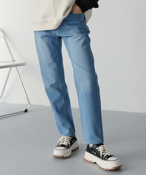 Doula Doula(ドゥーラドゥーラ)の「ハイウエストテーパードヴィンテージジーンズデニム(デニムパンツ・レディース・ブルー/ライトブルー/インディゴブルー・S/M/L)」の4枚目の写真