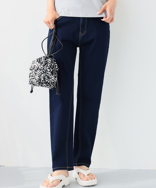 Doula Doula(ドゥーラドゥーラ)の「ハイウエストテーパードヴィンテージジーンズデニム(デニムパンツ・レディース・ブルー/ライトブルー/インディゴブルー・S/M/L)」の12枚目の写真