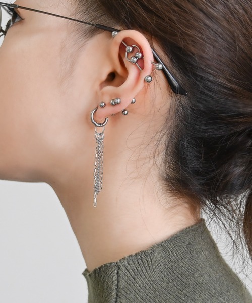 ZATTAZ（ザッタ）の「チェーンデザイン ピアス（ピアス（両耳用）・レディース・C/A/B・ONE SIZE）」の4枚目の写真