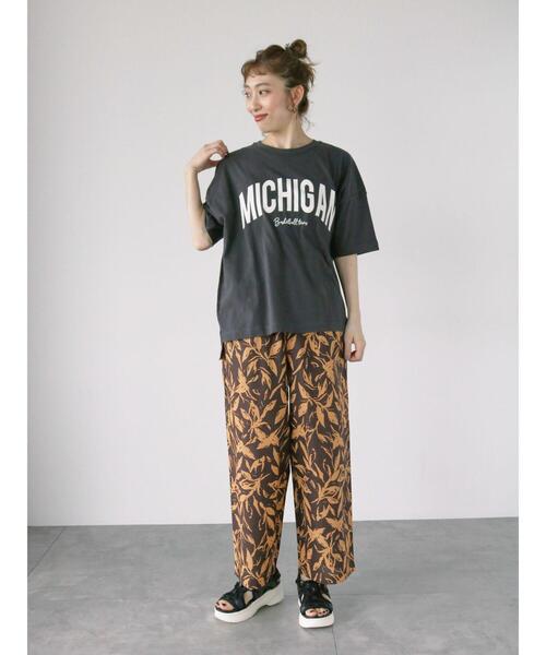 Lugnoncure（ルノンキュール）の「アウトロックカレッジロゴTシャツ（Tシャツ/カットソー・レディース・オレンジ/チャコールグレー/オフホワイト・F）」の12枚目の写真