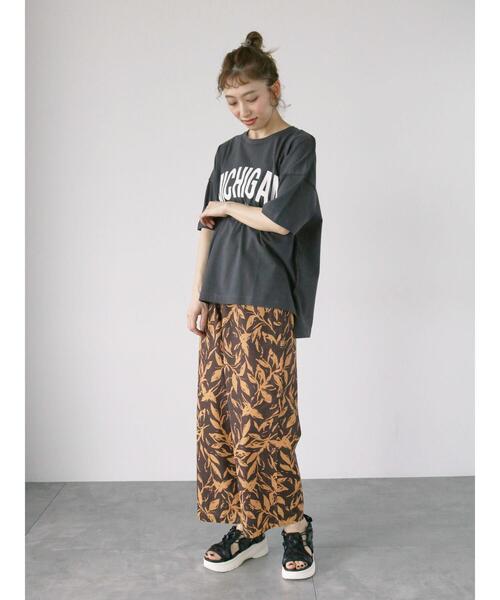 Lugnoncure（ルノンキュール）の「アウトロックカレッジロゴTシャツ（Tシャツ/カットソー・レディース・オレンジ/チャコールグレー/オフホワイト・F）」の13枚目の写真