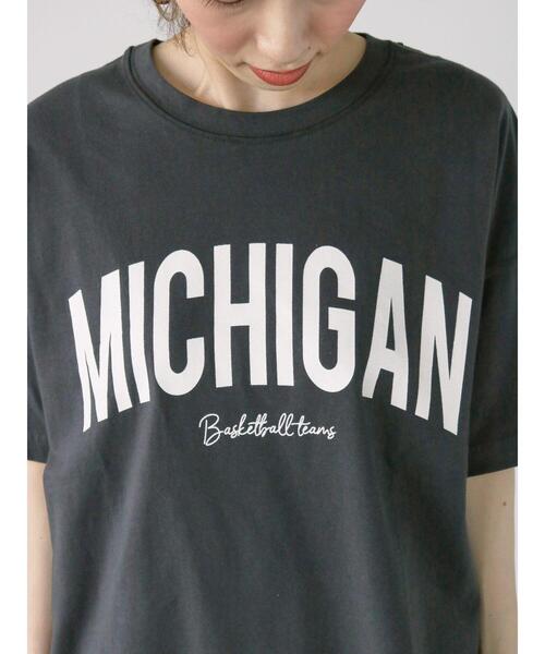 Lugnoncure（ルノンキュール）の「アウトロックカレッジロゴTシャツ（Tシャツ/カットソー・レディース・オレンジ/チャコールグレー/オフホワイト・F）」の16枚目の写真