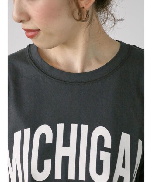 Lugnoncure（ルノンキュール）の「アウトロックカレッジロゴTシャツ（Tシャツ/カットソー・レディース・オレンジ/チャコールグレー/オフホワイト・F）」の17枚目の写真