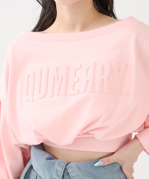 qumerry.（キュメリ）の「ロゴスウェットプルオーバー（スウェット・レディース・ピンク/グレー/オフホワイト・FREE）」の21枚目の写真
