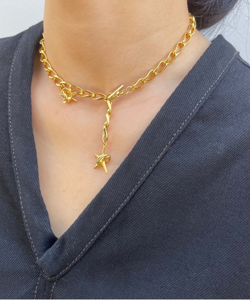 LAPUIS(ラピュイ)の「LAPUIS(ラピュイ)Coil Star choker(チョーカー・レディース・ゴールド/マルチ・FREE)」の14枚目の写真