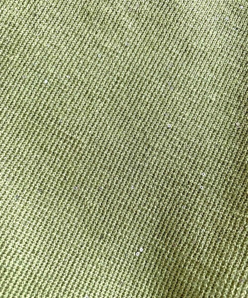 Q（キュー）の「スパンコールヤーンニット（ニット/セーター・レディース・ブラック/セージグリーン・MEDIUM）」の7枚目の写真