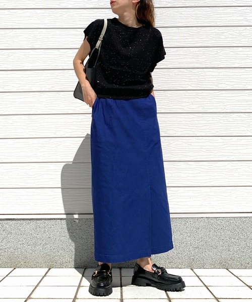 Q（キュー）の「スパンコールヤーンニット（ニット/セーター・レディース・ブラック/セージグリーン・MEDIUM）」の16枚目の写真