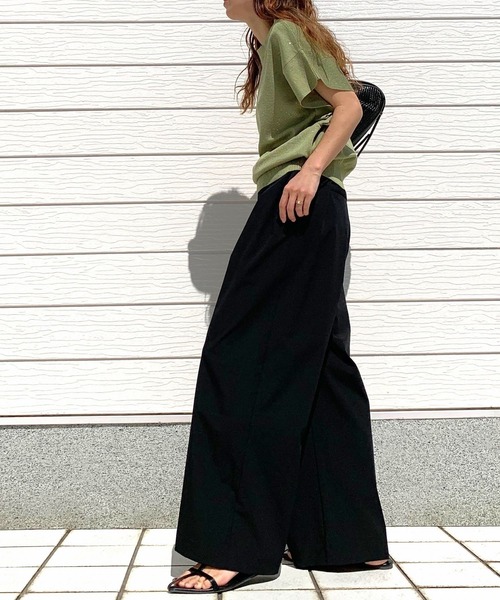 Q（キュー）の「スパンコールヤーンニット（ニット/セーター・レディース・ブラック/セージグリーン・MEDIUM）」の19枚目の写真