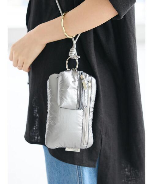 CRAFT STANDARD BOUTIQUE(クラフトスタンダードブティック)の「2連スマホマルチショルダーポーチ(ショルダーバッグ・レディース・シルバー/ブラック/ライトピンク/ネイビー・FREE)」の5枚目の写真