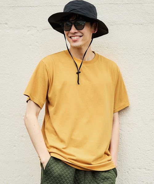 coca(coca)(コカ)の「ボックスTシャツ シワになりにくい イージーケア(Tシャツ/カットソー・メンズ・ホワイト/チャコール/ライトベージュ/ダークグリーン/ネイビー/ライトグレー/オレンジ/ブラック・M/L/XL)」の8枚目の写真