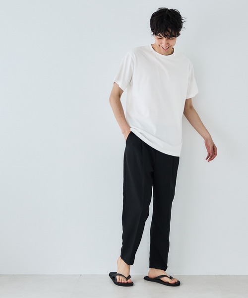 coca(coca)(コカ)の「ボックスTシャツ シワになりにくい イージーケア(Tシャツ/カットソー・メンズ・ホワイト/チャコール/ライトベージュ/ダークグリーン/ネイビー/ライトグレー/オレンジ/ブラック・M/L/XL)」の16枚目の写真