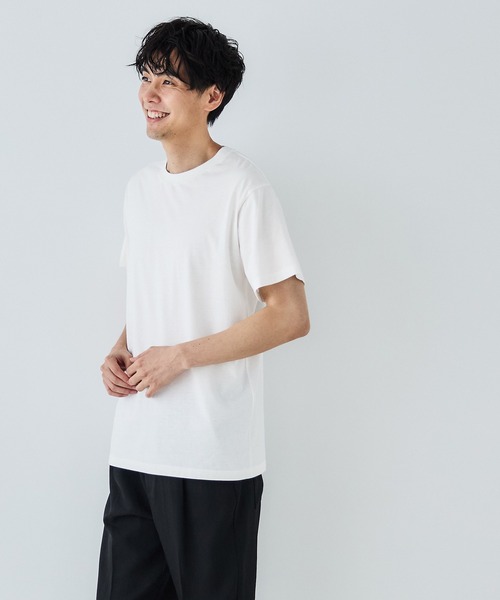 coca(coca)(コカ)の「ボックスTシャツ シワになりにくい イージーケア(Tシャツ/カットソー・メンズ・ホワイト/チャコール/ライトベージュ/ダークグリーン/ネイビー/ライトグレー/オレンジ/ブラック・M/L/XL)」の15枚目の写真
