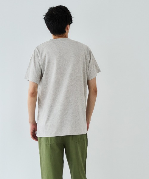 coca(coca)(コカ)の「ボックスTシャツ シワになりにくい イージーケア(Tシャツ/カットソー・メンズ・ホワイト/チャコール/ライトベージュ/ダークグリーン/ネイビー/ライトグレー/オレンジ/ブラック・M/L/XL)」の10枚目の写真