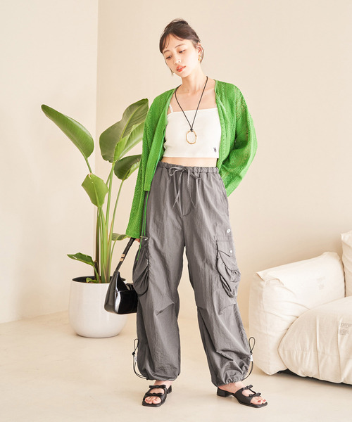 VIS（ビス）の「Lottoコラボシャカパン（その他パンツ・レディース・チャコールグレー/ホワイト系その他5・FREE）」の7枚目の写真