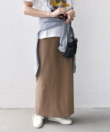 SHIPS | 〈手洗い可能〉ECO BLUE(R) リブ ジャージー 2WAY ストレッチ スカート(スカート)