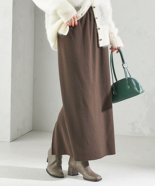【新品】SHIPS リブ ジャージー 2WAY ストレッチ スカート SHIPS｜<手洗い可能>リブ ジャージー 2WAY ストレッチ スカート