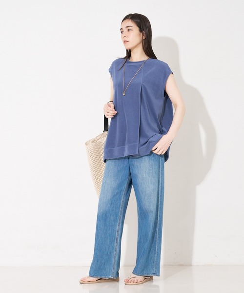 collex（コレックス）の「ミニパイルフレアプルオーバー（Tシャツ/カットソー・レディース・パープル系その他/グレイッシュブルー/チャコールグレー・フリー）」の5枚目の写真