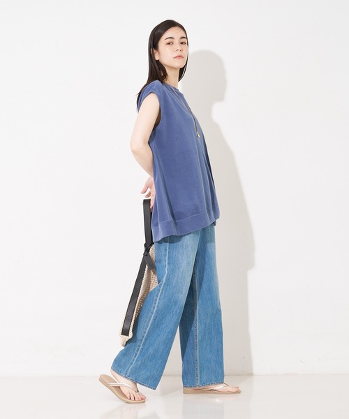 collex（コレックス）の「ミニパイルフレアプルオーバー（Tシャツ/カットソー・レディース・パープル系その他/グレイッシュブルー/チャコールグレー・フリー）」の6枚目の写真