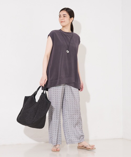 collex（コレックス）の「ミニパイルフレアプルオーバー（Tシャツ/カットソー・レディース・パープル系その他/グレイッシュブルー/チャコールグレー・フリー）」の10枚目の写真