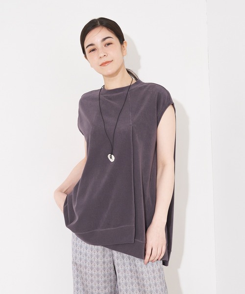 collex（コレックス）の「ミニパイルフレアプルオーバー（Tシャツ/カットソー・レディース・パープル系その他/グレイッシュブルー/チャコールグレー・フリー）」の13枚目の写真