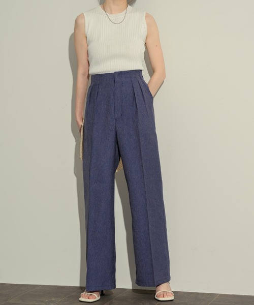 NEUNA(ヌナ)の「2タックパンツ(スラックス・レディース・ブラック/ベージュ/ダークインディゴブルー・SMALL/MEDIUM/LARGE)」の16枚目の写真