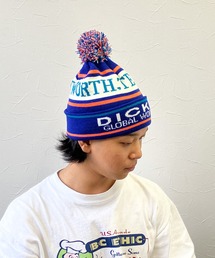 Dickies | Dickies EX JACQUARD KNIT WATCH/ロゴ/ボンボン付きニット帽/帽子/ワッチキャップ/ディッキーズ(ニットキャップ/ビーニー)